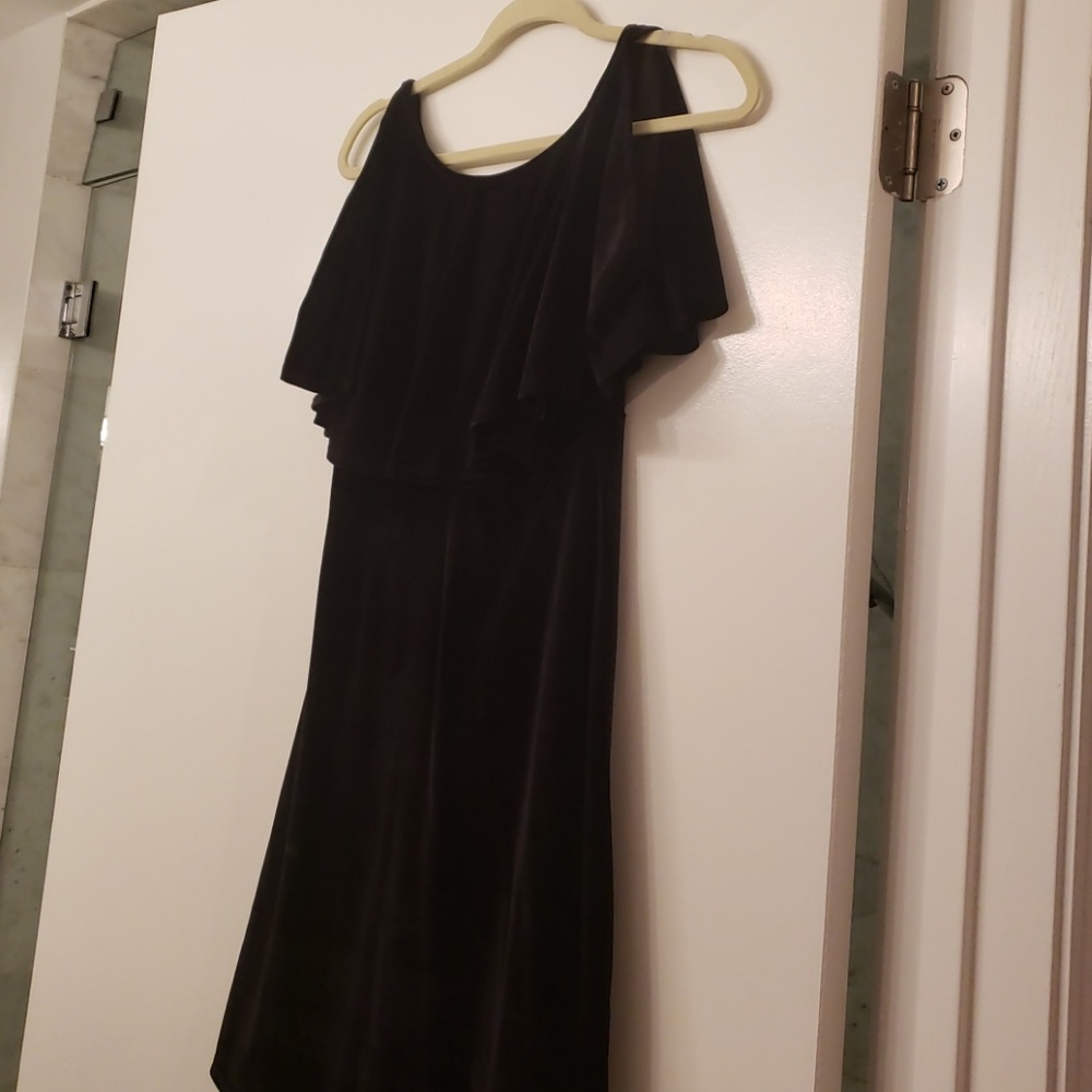 Black velvet dress